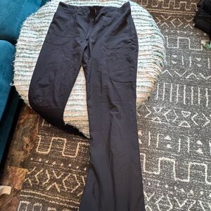 Black Straight-Leg Scrub Pants